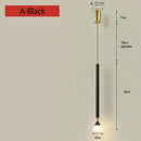 GobekUsa Black Gold Hanging Nordic Lamp with Long Cable for Bedroom Sconces