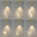 GobekUsa Black Gold Hanging Pendant Lamp: Modern Luxury Bedroom & Living Room Lighting