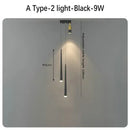GobekUsa Black Gold Hanging Pendant Lamp: Modern Luxury Bedroom & Living Room Lighting