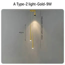GobekUsa Black Gold Hanging Pendant Lamp: Modern Luxury Bedroom & Living Room Lighting