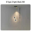 GobekUsa Black Gold Hanging Pendant Lamp: Modern Luxury Bedroom & Living Room Lighting