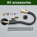 GobekUsa Black Gold Kitchen Faucet with Flexible Pull Down Sprayer