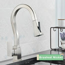 GobekUsa Black Gold Kitchen Faucet with Flexible Pull Down Sprayer