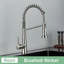 GobekUsa Black Gold Kitchen Faucet with Pull Down Sprayer
