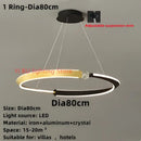 GobekUsa Black Gold LED Ceiling Chandelier Crystal Decorative Pendant Lamp for Dining Room Bedroom