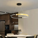 GobekUsa Black Gold LED Ceiling Chandelier Crystal Decorative Pendant Lamp for Dining Room Bedroom