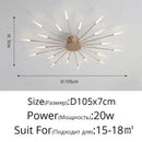 GobekUsa Black Gold LED Chandelier: Modern Ceiling Pendant Lights for Home Living Room, Bedroom, Kitchen
