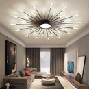 GobekUsa Black Gold LED Chandelier: Modern Ceiling Pendant Lights for Home Living Room, Bedroom, Kitchen