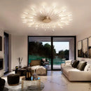 GobekUsa Black Gold LED Chandelier: Modern Ceiling Pendant Lights for Home Living Room, Bedroom, Kitchen