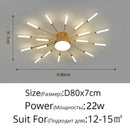 GobekUsa Black Gold LED Chandelier: Modern Ceiling Pendant Lights for Home Living Room, Bedroom, Kitchen