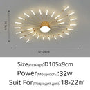 GobekUsa Black Gold LED Chandelier: Modern Ceiling Pendant Lights for Home Living Room, Bedroom, Kitchen