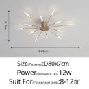 GobekUsa Black Gold LED Chandelier: Modern Ceiling Pendant Lights for Home Living Room, Bedroom, Kitchen