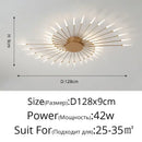 GobekUsa Black Gold LED Chandelier: Modern Ceiling Pendant Lights for Home Living Room, Bedroom, Kitchen