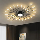 GobekUsa Black Gold LED Chandelier: Modern Ceiling Pendant Lights for Home Living Room, Bedroom, Kitchen