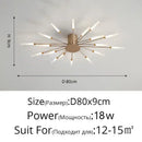 GobekUsa Black Gold LED Chandelier: Modern Ceiling Pendant Lights for Home Living Room, Bedroom, Kitchen