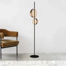 GobekUsa Black Gold LED Floor Lamp Double Lampshade Standing Light