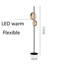 GobekUsa Black Gold LED Floor Lamp Double Lampshade Standing Light