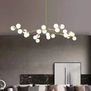 GobekUsa Black Gold LED Glass Ball Chandelier for Living Room, Kitchen, Bedroom Décor