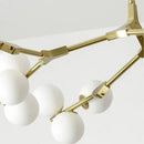 GobekUsa Black Gold LED Glass Ball Chandelier for Living Room, Kitchen, Bedroom Décor