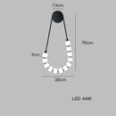 GobekUsa Black Gold LED Her Necklace Wall Lamp Sconce for Bedroom & Corridor