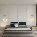 GobekUsa Black Gold LED Her Necklace Wall Lamp Sconce for Bedroom & Corridor