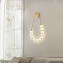 GobekUsa Black Gold LED Her Necklace Wall Lamp Sconce for Bedroom & Corridor