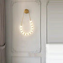 GobekUsa Black Gold LED Her Necklace Wall Lamp Sconce for Bedroom & Corridor