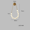 GobekUsa Black Gold LED Her Necklace Wall Lamp Sconce for Bedroom & Corridor