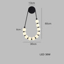 GobekUsa Black Gold LED Her Necklace Wall Lamp Sconce for Bedroom & Corridor