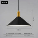 GobekUsa Black Gold LED Pendant Lights for Home Restaurant Loft Bar Industrial Decor