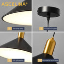 GobekUsa Black Gold LED Pendant Lights for Home Restaurant Loft Bar Industrial Decor
