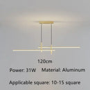 GobekUsa Black Gold LED Pendant Lights for Modern Minimalist Dining Room Chandelier