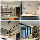 GobekUsa Black Gold LED Pendant Lights for Modern Minimalist Dining Room Chandelier