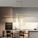 GobekUsa Black Gold LED Pendant Lights for Modern Minimalist Dining Room Chandelier