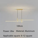 GobekUsa Black Gold LED Pendant Lights for Modern Minimalist Dining Room Chandelier