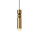 GobekUsa Black Gold LED Tube Glass Chandelier for Home & Shop Decoration