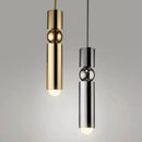 GobekUsa Black Gold LED Tube Pendant Lamp for Home Shop Glass Chandelier