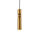 GobekUsa Black Gold LED Tube Pendant Lamp for Home Shop Glass Chandelier