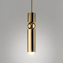 GobekUsa Black Gold LED Tube Pendant Lamp for Home Shop Glass Chandelier