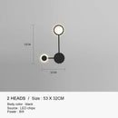 GobekUsa Black Gold LED Wall Lamp for Indoor Bedroom Living Room Stairs Bar