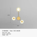 GobekUsa Black Gold LED Wall Lamp for Indoor Bedroom Living Room Stairs Bar