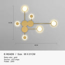 GobekUsa Black Gold LED Wall Lamp for Indoor Bedroom Living Room Stairs Bar