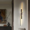 GobekUsa Black Gold LED Wall Lights: Modern Wall Sconce for TV Background, Bedroom, Stairs