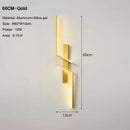 GobekUsa Black Gold LED Wall Lights: Modern Wall Sconce for TV Background, Bedroom, Stairs