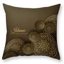 Luxury black gold mandala throw pillowcase bedroom decor by Decorbites