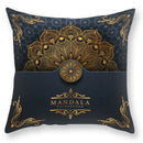 Luxury black gold mandala throw pillowcase bedroom decor by Decorbites