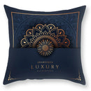 Luxury black gold mandala throw pillowcase bedroom decor by Decorbites