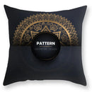 Luxury black gold mandala throw pillowcase bedroom decor by Decorbites