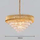 GobekUsa Black Gold Metal LED Chandelier Living Room Dining Modern Lustre Crystal Hanging Lamp