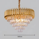 GobekUsa Black Gold Metal LED Chandelier Living Room Dining Modern Lustre Crystal Hanging Lamp